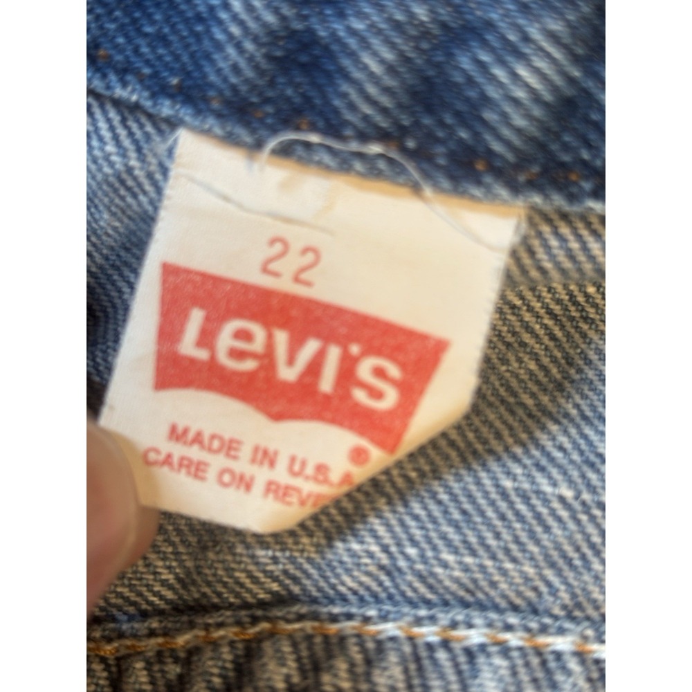Vintage 80s Levi's Women's White Tab Two‎ Horse Patch Levi's Jeans Size 22 VTG - Picture 5 of 11
